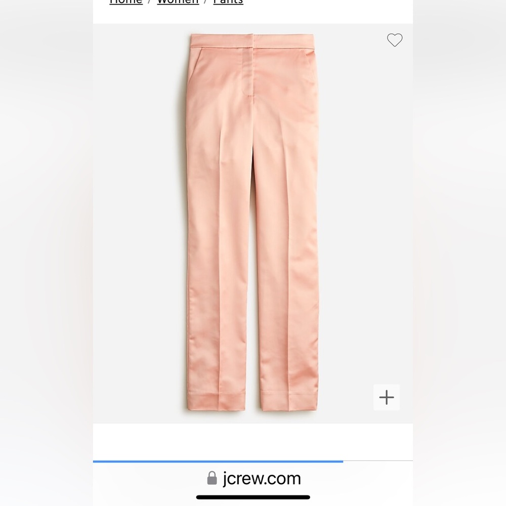 J Crew Collection satin pant Kate